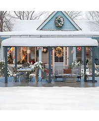 Aecojoy 16'x8' Wall Mounted Gazebos Pergola