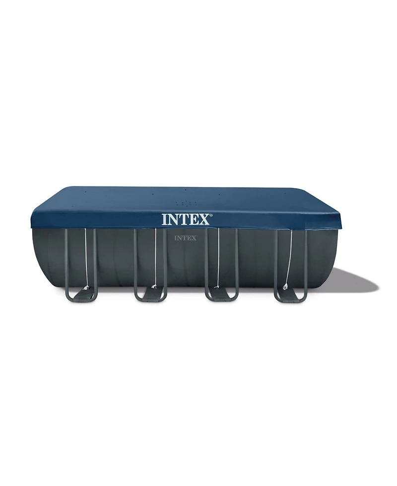 Intex 18Ft x 52In Ultra Xtr Rectangular Frame Swimming Pool Kit w/Pump & Canopy