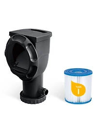 Funsicle Oasis 9'10" x 6'7" Oval Above Ground Swimming Pool, Dark Herringbone