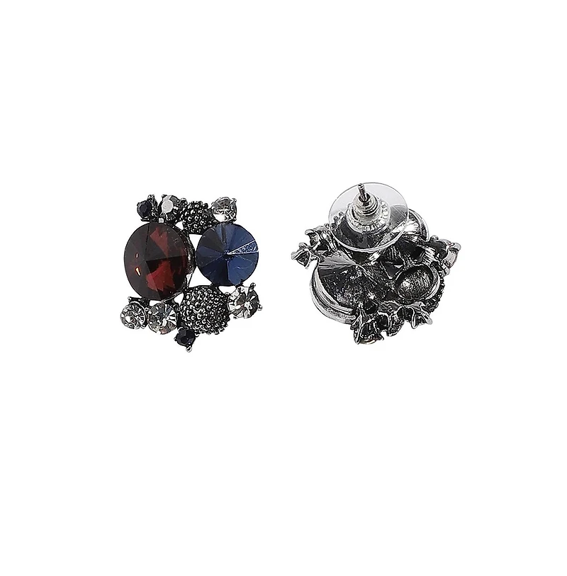 Crystal Textured Stud Earrings