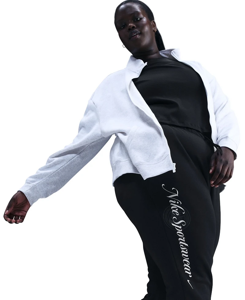 Nike Plus Sportswear Club Fleece Mid-Rise Graphic Pants
