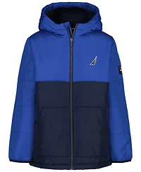 Nautica Boys 8-20 Colorblock Long Sleeves Puffer Jacket
