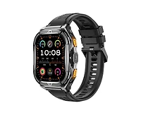 Ruxing Smart 1.96" Amoled Smart Watch for Women Men Outdoor Sport Multifunctional With Bluetooth Calling,Intelligent Reminder 5 Atm -Black