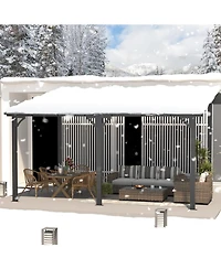 Aecojoy 14'x10' Wall Mounted Gazebos Pergola