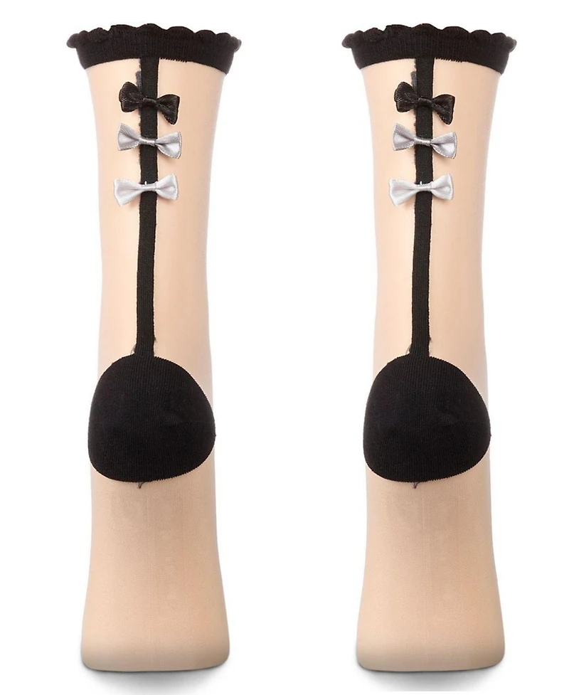 MeMoi Women's 3 Pair Pack Fashion Crew Socks