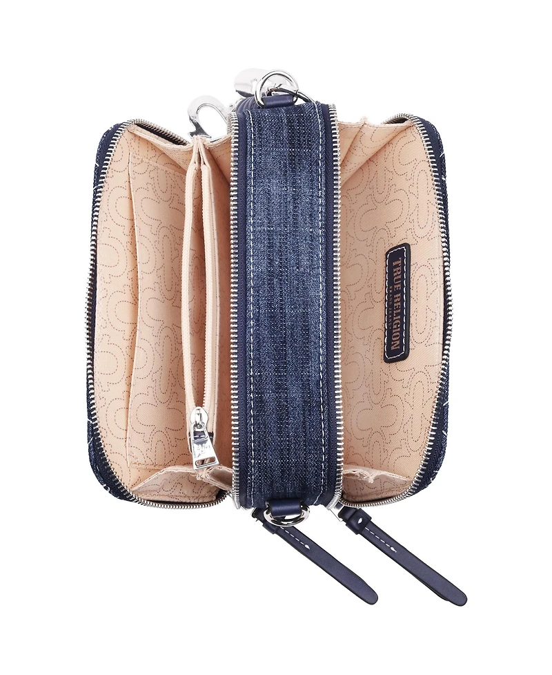 True Religion Studded Denim Camera Bag