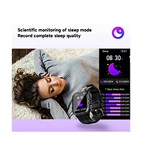 Ruxing Smart 1.96'' Amoled Hd Large Screen Smart Watch For Men With Movement Call, Heart rate Blood oxygen Blood pressure monitoring, 1ATM