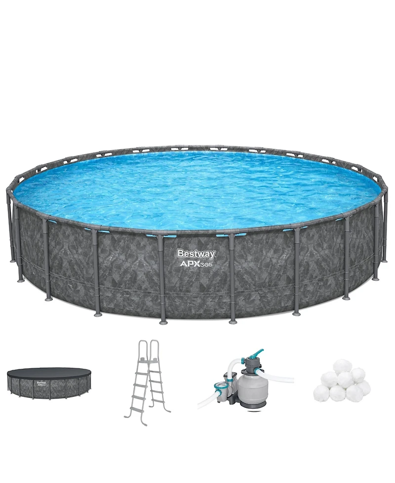 Bestway Apx 365 22'x52" Round Above Ground Swimming Pool Set with Pump & Ladder