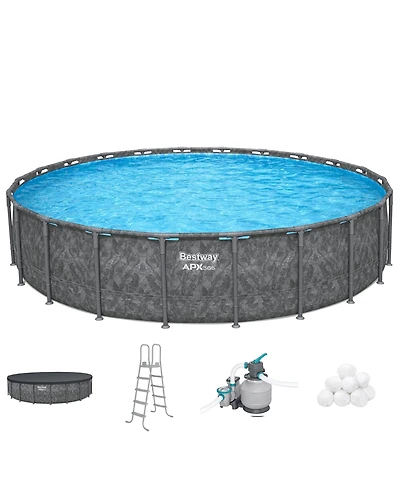 Bestway Apx 365 22'x52" Round Above Ground Swimming Pool Set with Pump & Ladder