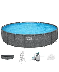 Bestway Apx 365 22'x52" Round Above Ground Swimming Pool Set with Pump & Ladder