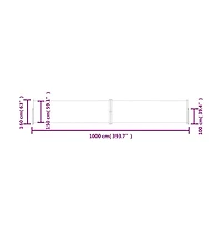 Side Awning Cream Polyester with Pu coating Large Retractable