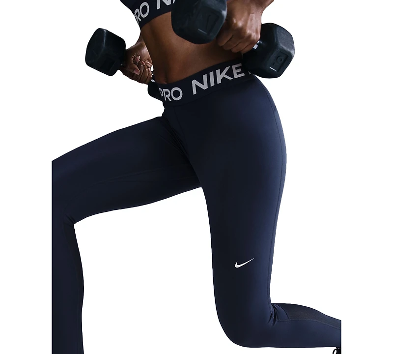 Nike Pro Women's Mid-Rise Mesh-Paneled Leggings