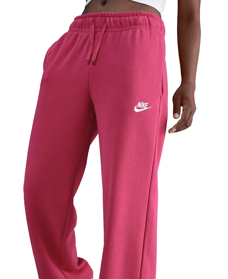 Nike Women's Sportswear Club Fleece Mid-Rise Wide-Leg Sweatpants