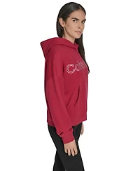 Calvin Klein Women's Performance Metallic Outline Logo Fleece Hoodie
