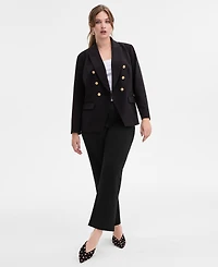 I.n.c. International Concepts Plus Mid-Rise Pull-On Straight-Leg Pants