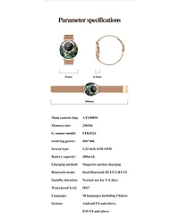 Ruxing Smart 1.32'' Full Touch Screen Smart Watch for Women Bluetooth call, Health Monitoring, Sports multifunctional -Gold