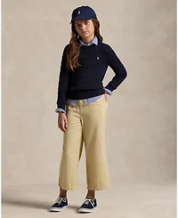 Polo Ralph Lauren Girls 7-16 Cable-Knit Long Sleeves Sweater