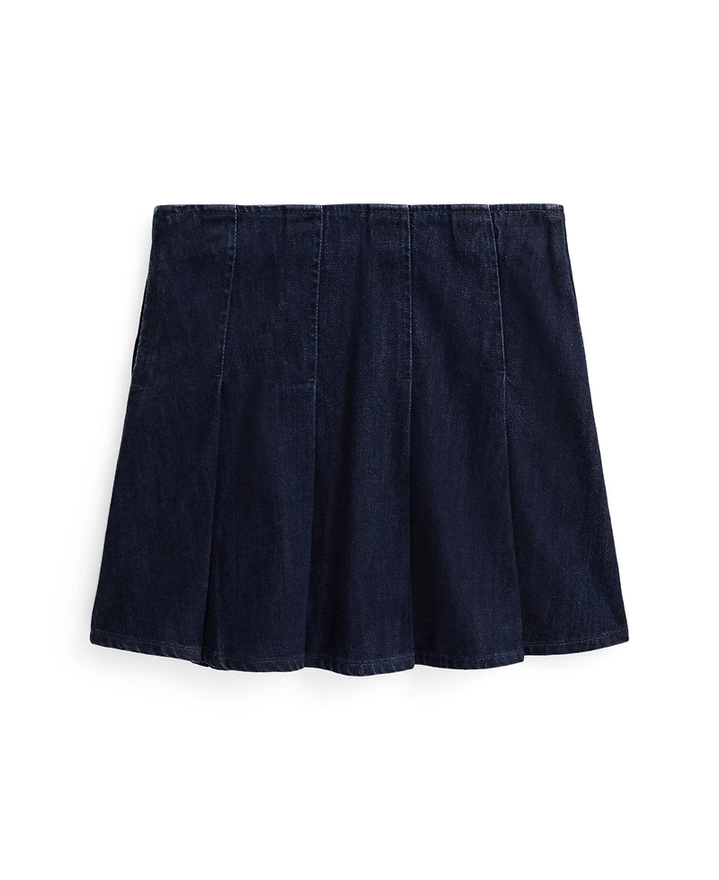 Polo Ralph Lauren Girls 7-16 Pleated Denim Skirt