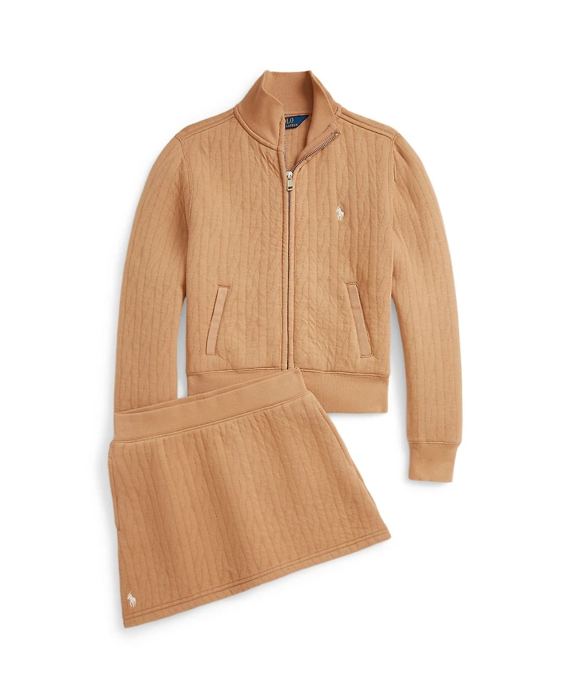 Polo Ralph Lauren Girls 7-16 Quilted Cable-Motif Skirt