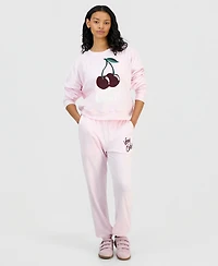 Grayson Threads, The Label Women's Embroidered Cherries Sweatshirt