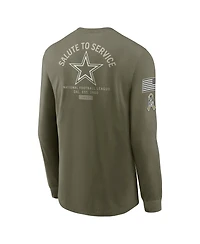 Nike Men's Olive Dallas Cowboys 2025 Salute to Service Long Sleeve T-Shirt
