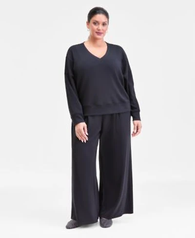 I.N.C. International Concepts Plus Size V Neck Top Wide Leg Pants Macys Exclusive