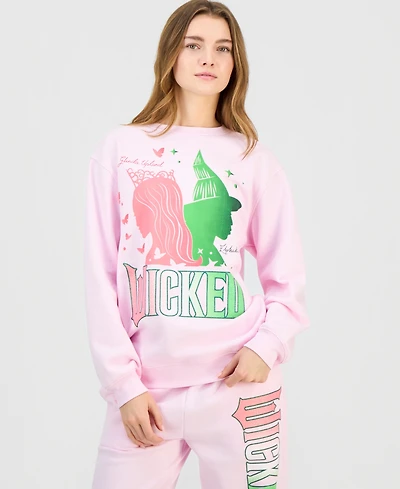 Wicked Juniors' Glitter Crewneck Sweatshirt