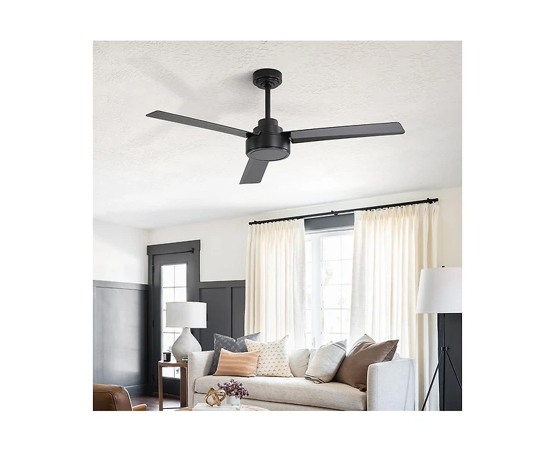 52-inch Modern 3-Blade without Light Ceiling Fan with Six Speed Remote Control and Timing Function for Indoor