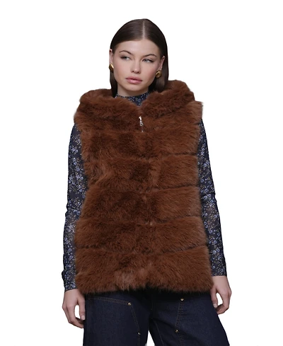 Avec Les Filles Women's Sleeveless Long Vest