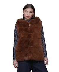 Avec Les Filles Women's Sleeveless Long Vest