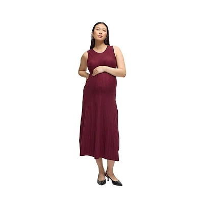 Ingrid + Isabel Maternity Seamless Striped Midi Sweater Dress