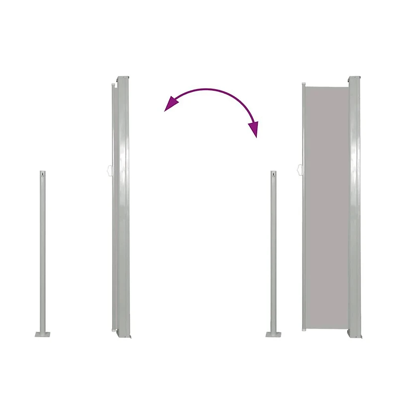 Side Awning Grey 100% polyester fabric with Pu coating