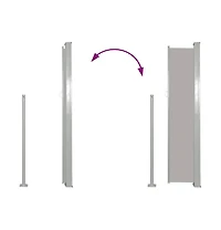 Side Awning Grey 100% polyester fabric with Pu coating