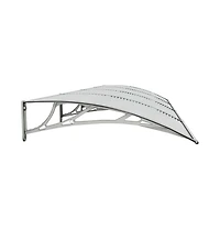 Door Canopy Grey Polycarbonate 157.5 x 39.4 in Durable