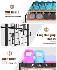 Weight Rack for Dumbbells & Kettlebells