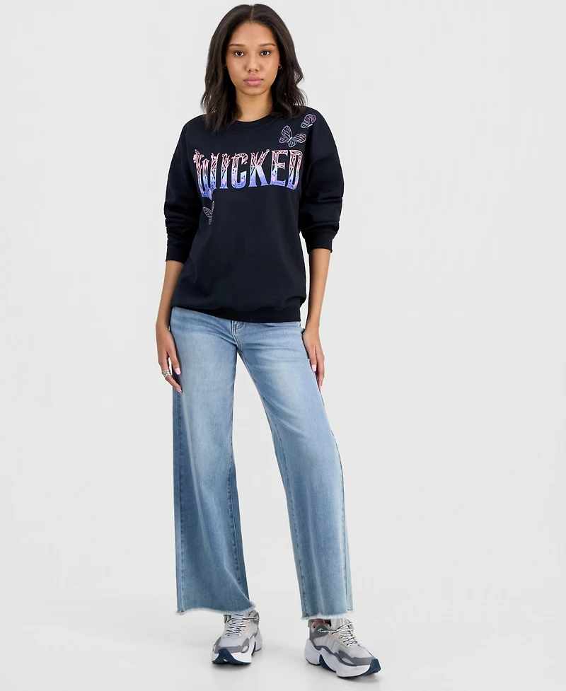 Love Tribe Women's Wicked Butterfly Crewneck Sweatshirt