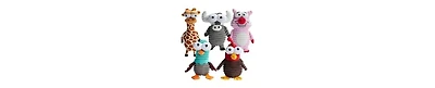 Nocciola 5 Pcs Entire Barnyard Dog Toys with Squeaky Sounds,Christmas gift,Durable and Stimulating Plush Toys for Small to Large Dogs