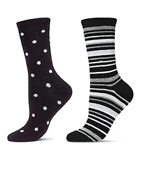 MeMoi Women's 2 Pair Pack Cashmere Blend Crew Socks