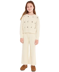 Habitual Girls 7-16 2-Piece Sequin Cable Knit Sweater and Pants Set
