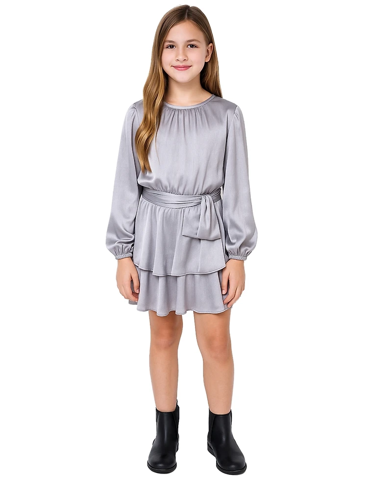 Habitual Kid Girls 7-16 Long Sleeves Ruffle Dress