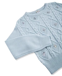 Habitual Girls 7-16 2-Piece Sequin Cable Knit Sweater and Pants Set