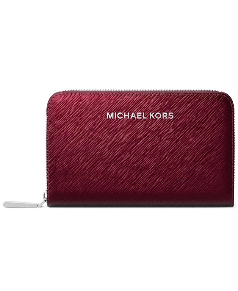Michael Kors Women's Jet Set Small Zip Around Card Case