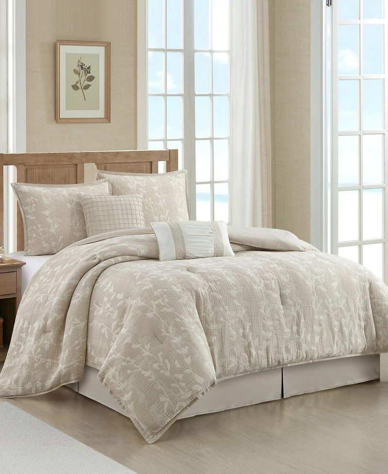 Stratford Park Desia Leaves 6-Pc. Comforter Set
