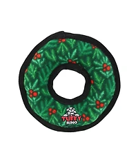 Tuffy Medium Ring Wreath 2 Pack, Durable Plush Squeaky Dog Toy