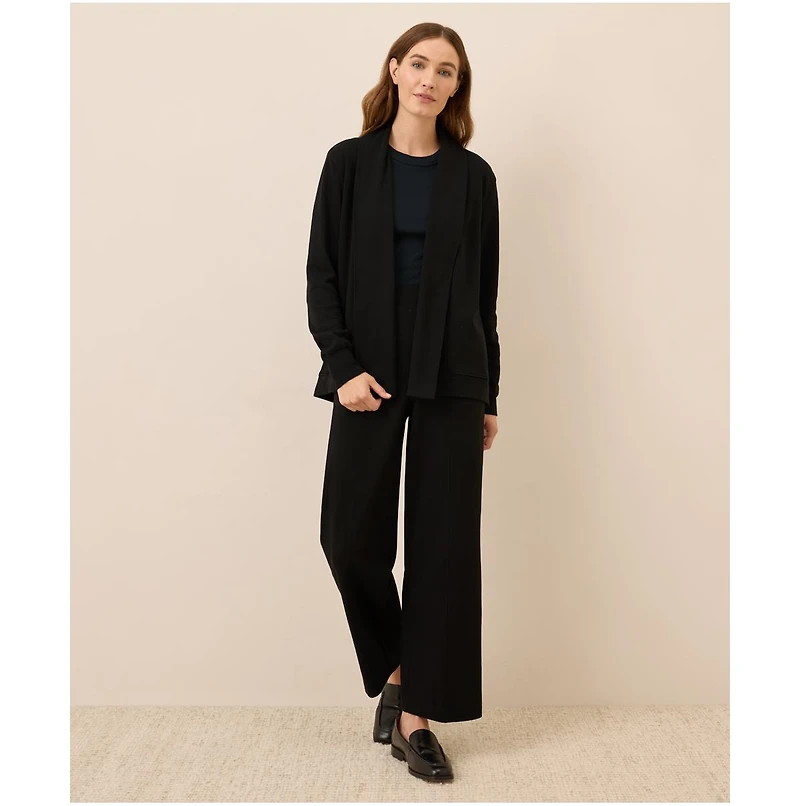 Pact Women's Organic Cotton Airplane Short Drape Cardigan