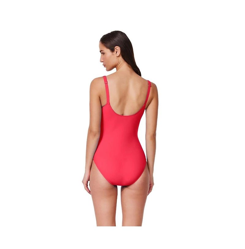 Profile by Gottex Women's Tutti Frutti Fashion Shirred Peasant One Piece