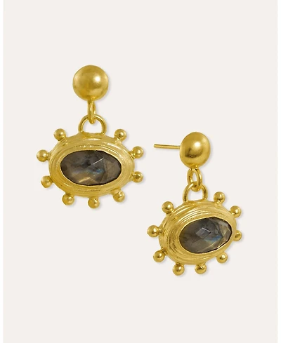 Ottoman Hands Zand Labradorite Drop Earrings