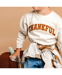 Sweet Wink Baby Boys Thankful Patch Varsity Thanksgiving Sweatshirt