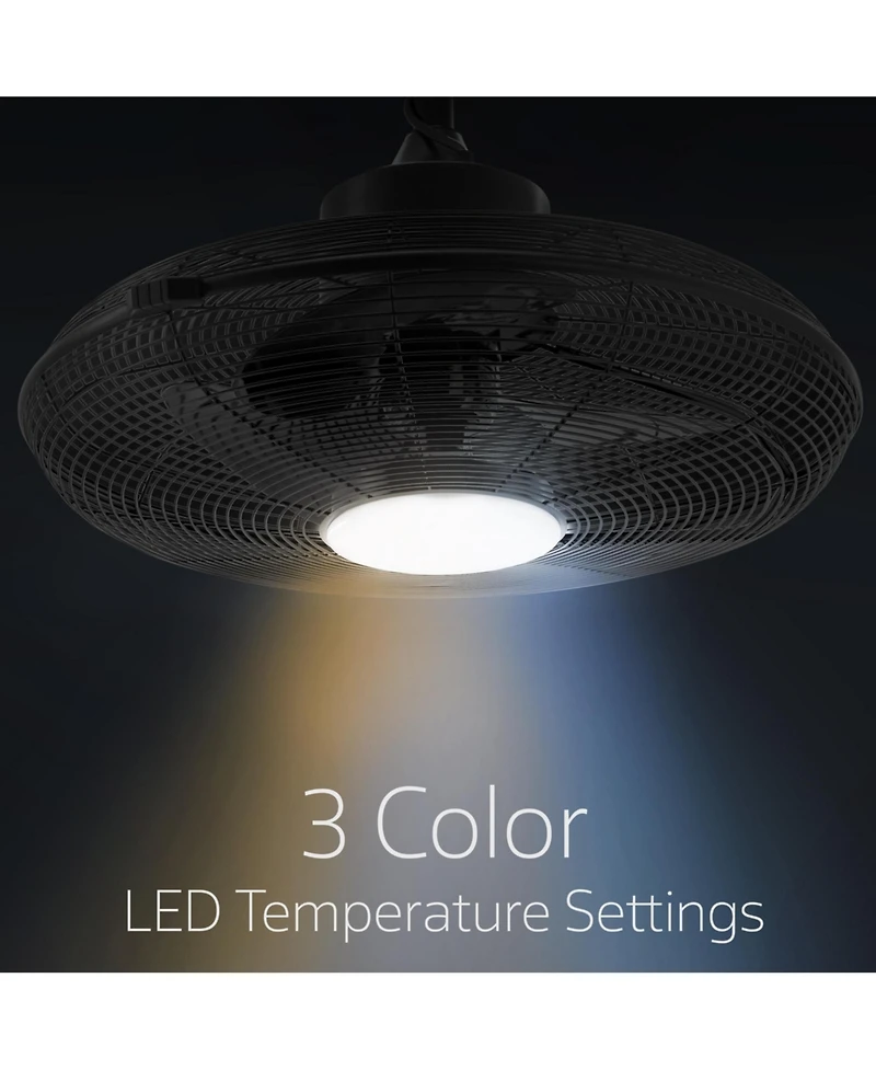 Vie Air 20 Inch 3 Speed Gazebo Outdoor Fan in Matte Black