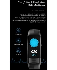 Ruxing Smart Advanced Health Monitoring Smart Bracelet with Ecg and Temperature Tracking -Blue